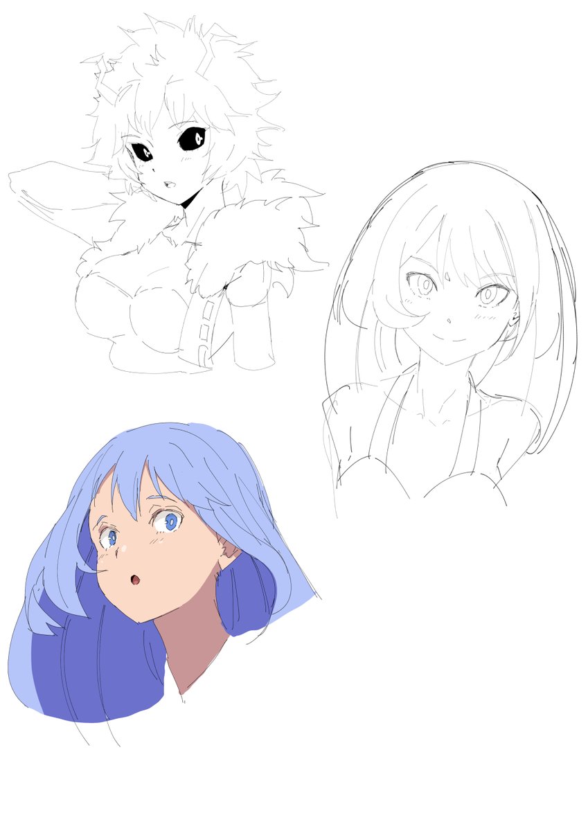 いろんな角度の顔が少し立体に描けるような気がする
ヤバいこれめちゃ楽しいw 