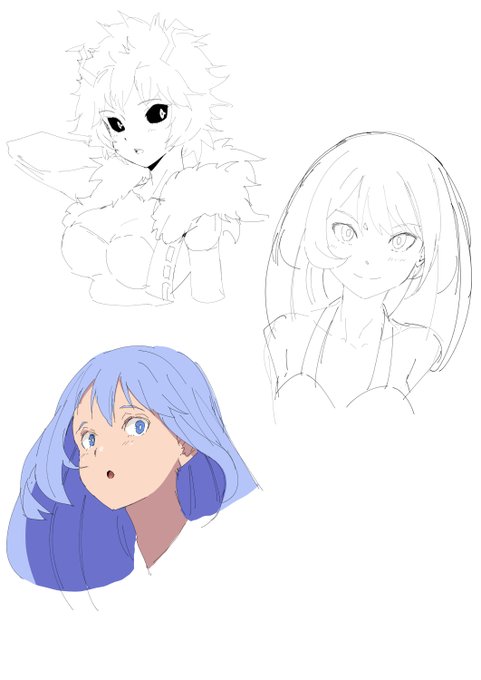 いろんな角度の顔が少し立体に描けるような気がする
ヤバいこれめちゃ楽しいw 