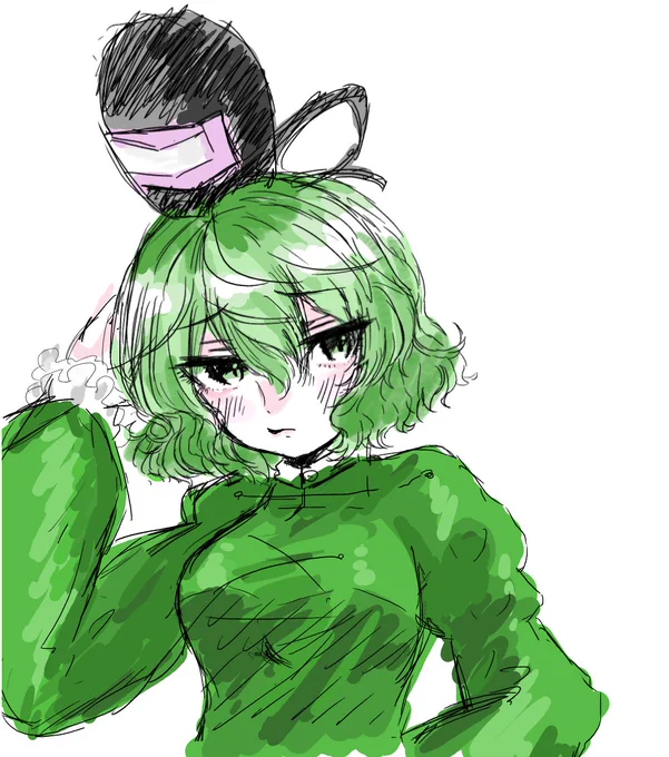 お邪魔した絵チャで描いたもの達ッ!(屠自古、レティさん、隠岐奈様、百々世ちゃん)
((雛ちゃんはお相手さん 