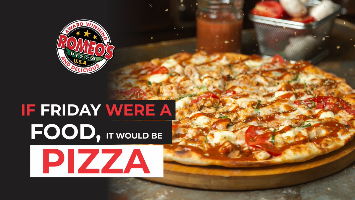 romeospizzang's tweet photo. Have an amazing weekend while you await the tastiest pizza you will ever get at a great price.
.
.
.
.
#anticipate #comingsoon #pizzia #romeospizza #pizza #pizzalover #tasty #cheese #pizzeria https://t.co/TGbpUNRfYl
