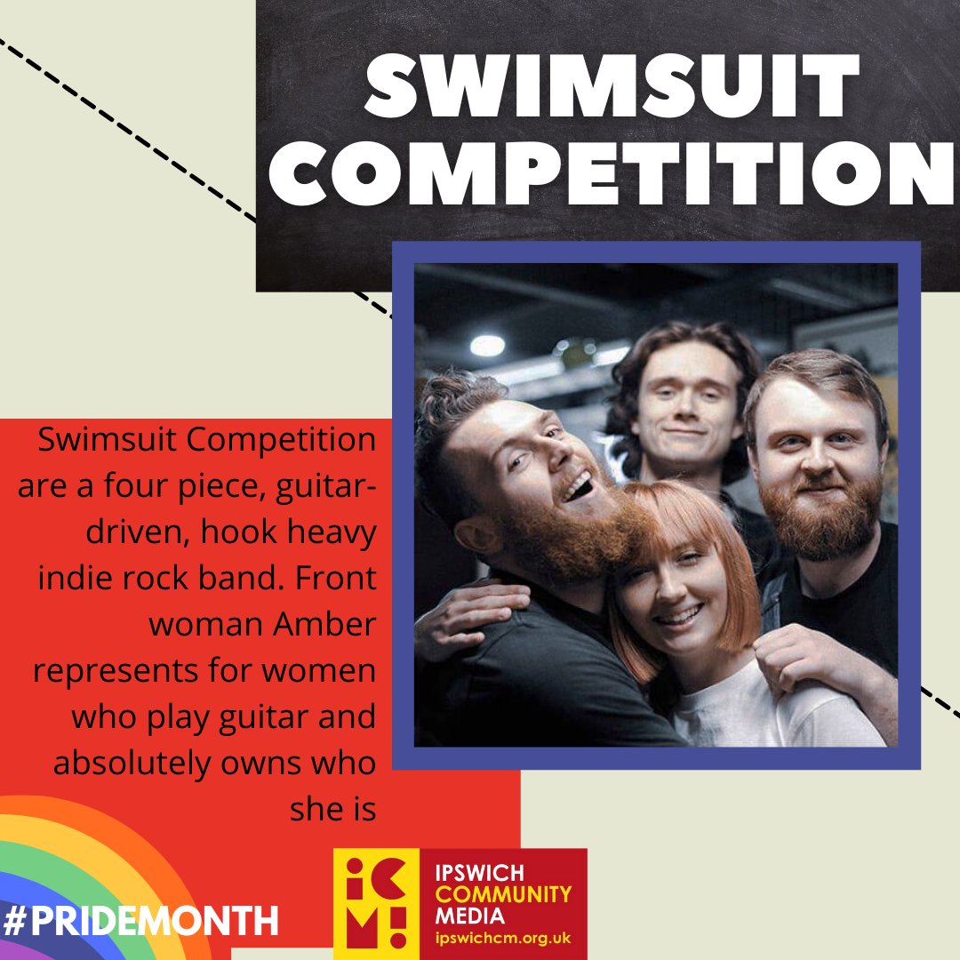 Ipswich Community Media (@ipswichcm) on Twitter photo As part of #PrideMonth2021 we're going to be putting a spotlight on some of our favourite artists! Our first pick is four piece indie rock band <a href="/Swimsuitcomp/">Swimsuit Competition</a> who did a fantastic set at 2019's @SoundCityIps 🎵 Watch their set here: buff.ly/34Kqe1g As part of #PrideMonth2021 we're going to be putting a spotlight on some of our favourite artists! Our first pick is four piece indie rock band <a href="/Swimsuitcomp/">Swimsuit Competition</a> who did a fantastic set at 2019's @SoundCityIps 🎵 Watch their set here: buff.ly/34Kqe1g