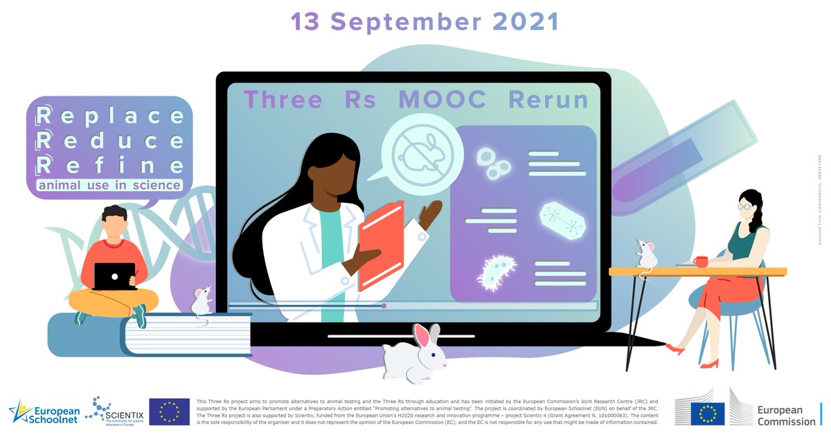 eu_mattia's tweet photo. πͺ Join the real world-challenge of non-animal alternatives π«π
Inform young and critical minds about Replacing, Reducing and Refining animal use in science
β‘οΈ π₯π₯π₯erun the MOOC β‘οΈ https://t.co/AGxx5OlPbw
#ThreeRsMOOC @EU_ScienceHub #3RsProject @eu_schoolnet #EUNAcademy #ECVAM https://t.co/KeJpdbrjEm