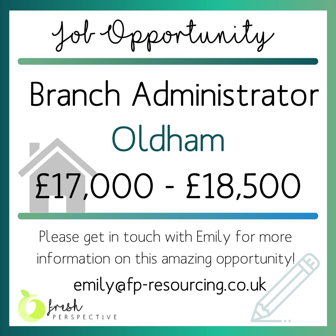 fp_resourcing's tweet image. Do you kick ass at being organised and have great attention to detail? 

All the support in order to progress is provided, a great salary, company pension and oh not to mention free parking.. 

#BranchAdministrator #FreshPerspective #JobOpportunity