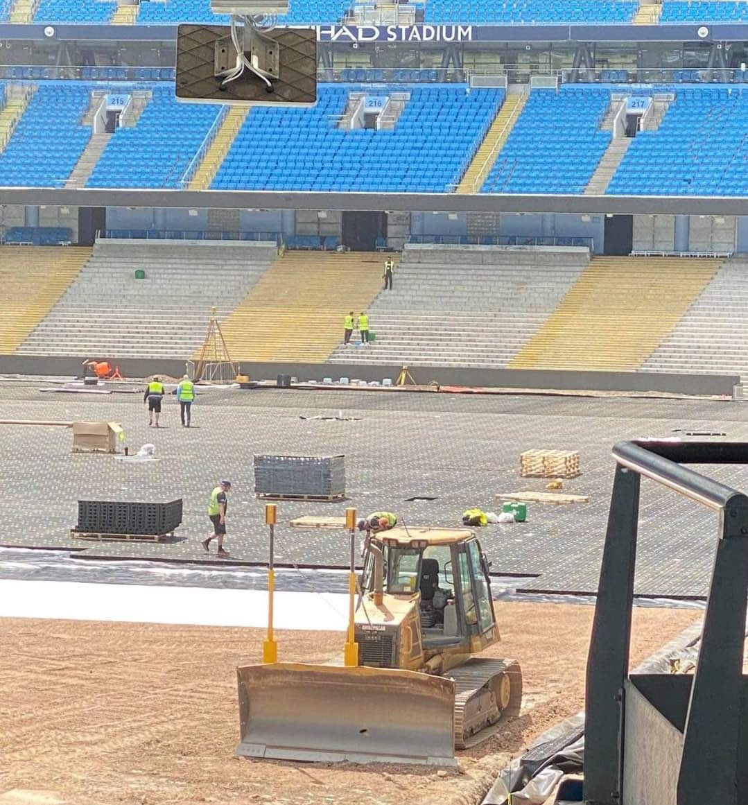 cityreport_'s tweet photo. Safe standing in the South Stand at the Etihad Stadium is now being worked on. https://t.co/bkbfhxKNZm