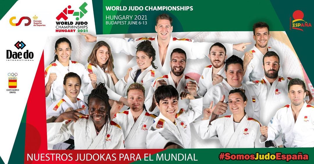 🌍 Mundial de #Judo 🥋 de Budapest
🗓️ 6-13 de junio

🇪🇸 <a href="/LMartinezPodium/">Laura Martínez Abelenda</a>, <a href="/JuliaFigueroaPe/">Julia Figueroa Peña</a>, Ana Pérez, <a href="/estrellajudo/">Estrella Lopez Sheriff</a>, <a href="/CrisCabanaP/">Cristina Cabaña</a>, @Puchejudo, <a href="/bernabeumaria70/">maria bernabeu</a>, <a href="/sarita_judo/">Sara Álvarez</a>, <a href="/FranGarrigos1/">FranGarrigos60</a>, <a href="/AGaiteroPodium/">Alberto Gaitero</a>, <a href="/Dani_p9/">Daniel Pérez Román</a>, @SalvaCases, <a href="/urquiza7/">Alfonso Urquiza</a> y <a href="/NSheraPodium/">Nikoloz Shera</a> 

¡Equipazo! <a href="/rfejyda/">R.F.E.J.Y.D.A.</a>