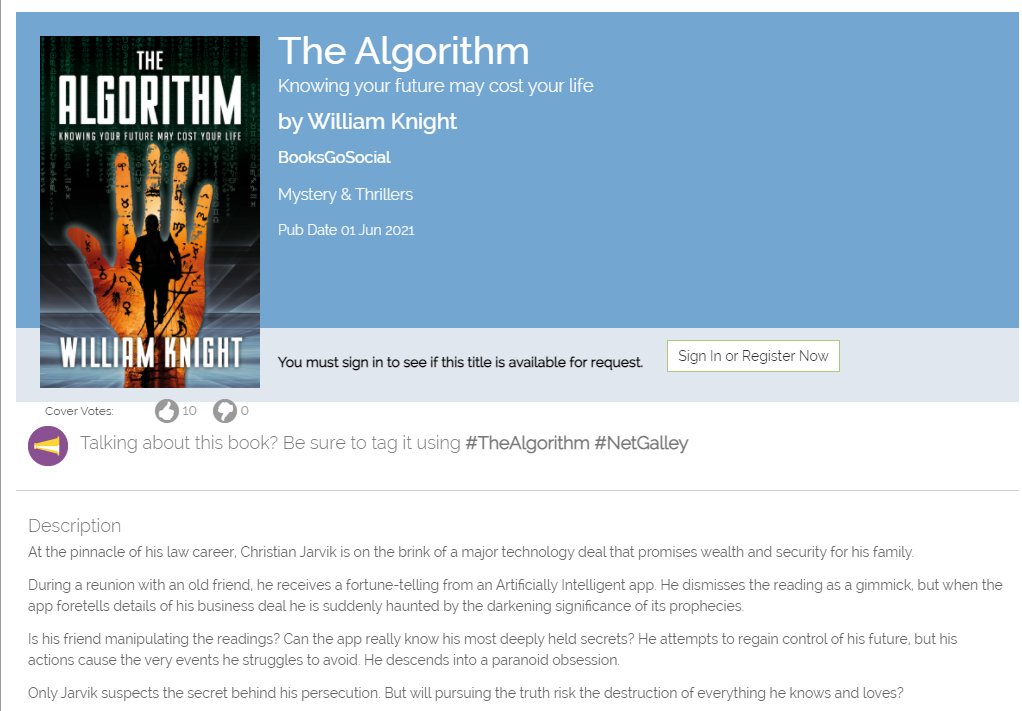 BooksGS4's tweet image. Fortune-telling from an Artificially Intelligent app. Is it a gimmick, or a real possibility? Read &amp;amp; #review on #NetGalley now: netgal.ly/EgFw8p @writerwill