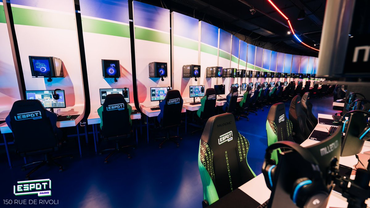 ledboxcompany's tweet image. [REALISATION] #creativeled gaming zone / Bar @espotparis
1/ Ligne "serpent" au plafond : luminaires @ligeobygip  RVBW
2/ Tables octogonales : Mini Flextube RVB @ledboxcompany
3/ Rétro-éclairage du Bar en ruban #led RVBW @ledboxcompany 
Pilotage : STICK KE2 en wifi @Nicolaudie