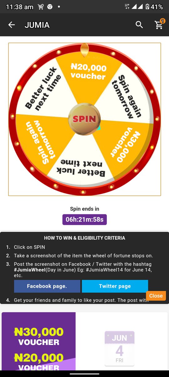 edith282's tweet photo. Whaoo
#jumiawheel4 for June 4
#jumia #raining winning https://t.co/g90QO5iiEg
