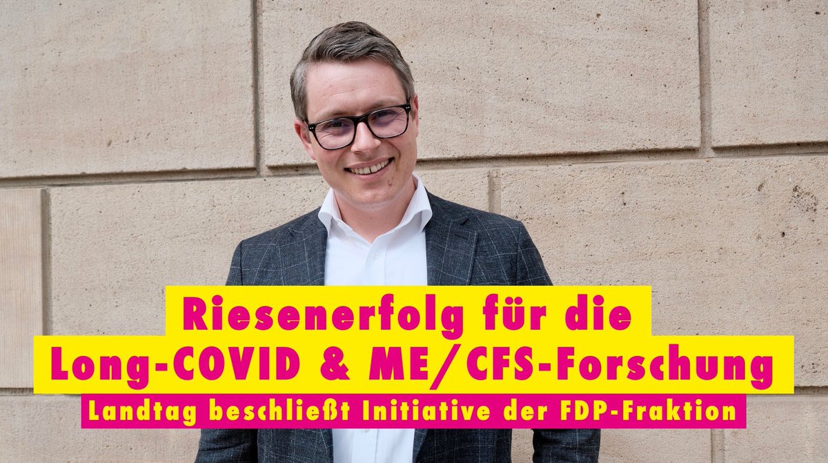 Heute ist ein wegweisender Tag für alle Patienten, die unter #LongCOVID &amp; #MECFS leiden. #Thüringen übernimmt mit dieser Initiative eine Vorreiterrolle im Bereich der Grundlagenforschung und konkreter Versorgungsfragen. Ich danke CDU und R2G für die konstruktive Zusammenarbeit.