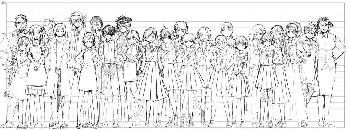 虫の日なので野々山女學院蟲組の秘密お蔵出しシリーズで 別冊蟲組に載せたキャラ身長 田辺ゆがた 怪物メイド 巻発売中の漫画