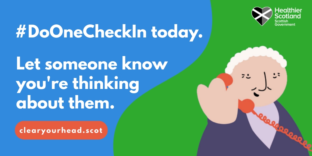 As things start to open up again, it’s okay to feel nervous. Remember lots of people are feeling the same way right now. Why not #DoOneCheckIn on a loved one to see how they're feeling? Something simple like a call, message, card, or a visit can help you both feel better.
