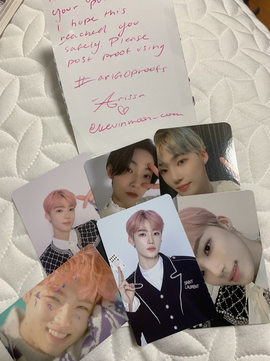 angbagelch's tweet photo. my pcs came safely! thank you for selling @kevinmoon_com
#ariGOproofs https://t.co/PESf92BY6J