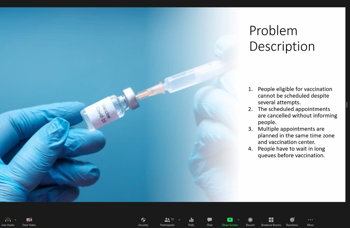 chichekk's tweet photo. Today was the presentation day for my scheduling class. I am so proud of my students. They have solved the vaccine scheduling problem. Different approaches, different thoughts.. It is always better with #orms https://t.co/ERSNDsNJ4s