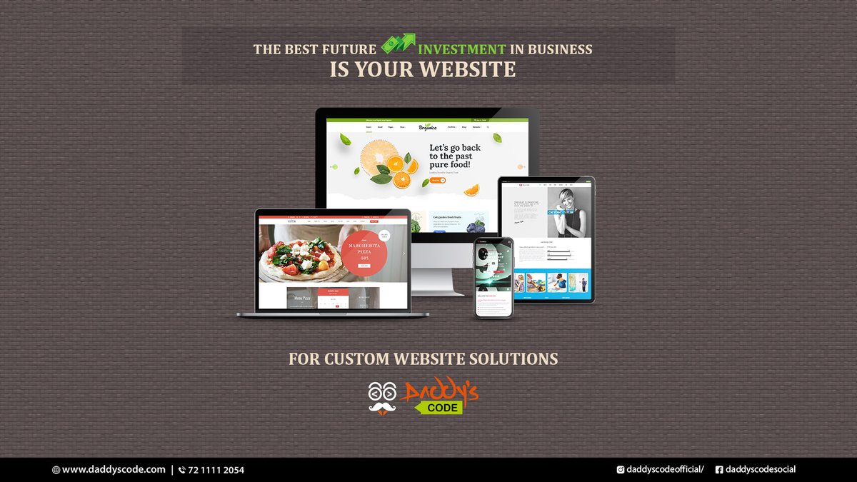 DaddysCode's tweet photo. Set A Mark For Your Business!
One Thing That Can Take Your Business to The Next Level is Your Website. 🏞️

#Website #Startup #businessgrowth #WebsiteBuilder #DaddysCode #Surat #Gujarat #India https://t.co/ksjZepMU2T