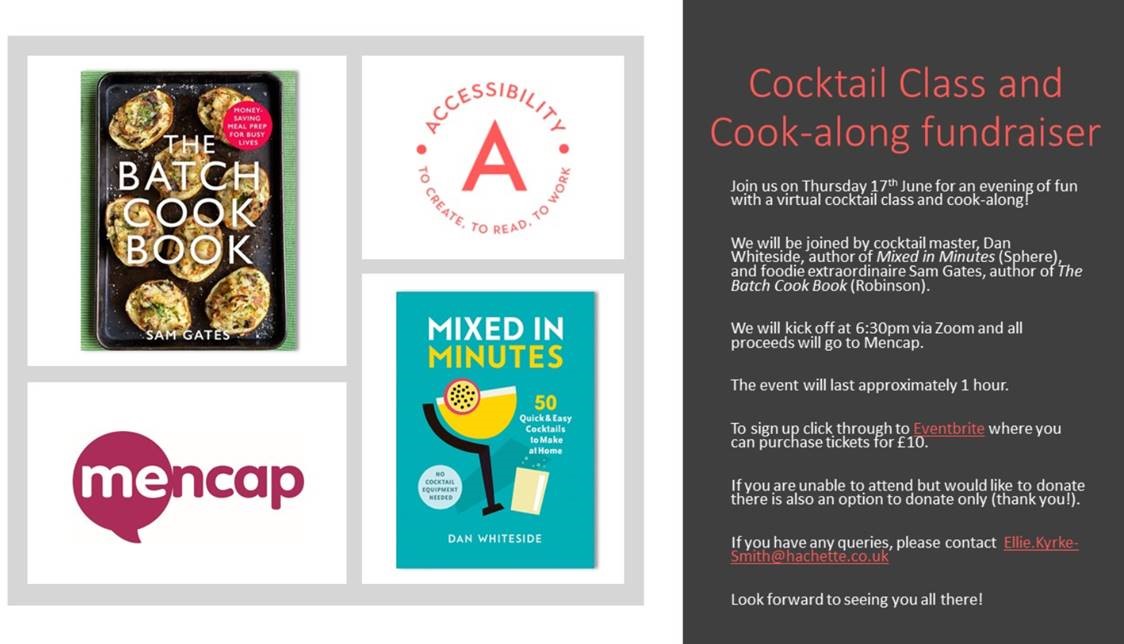 Can't wait to see Sam Gates and Dan Whiteside creating a taste explosion for us on the 17th June. Tickets are £10 and all proceeds will go directly to <a href="/mencap_charity/">Mencap</a> 🙌 Details below 👇