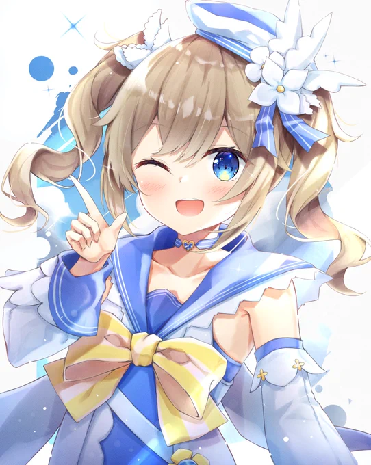 水着バーバラちゃんかわいい～!

#原神 