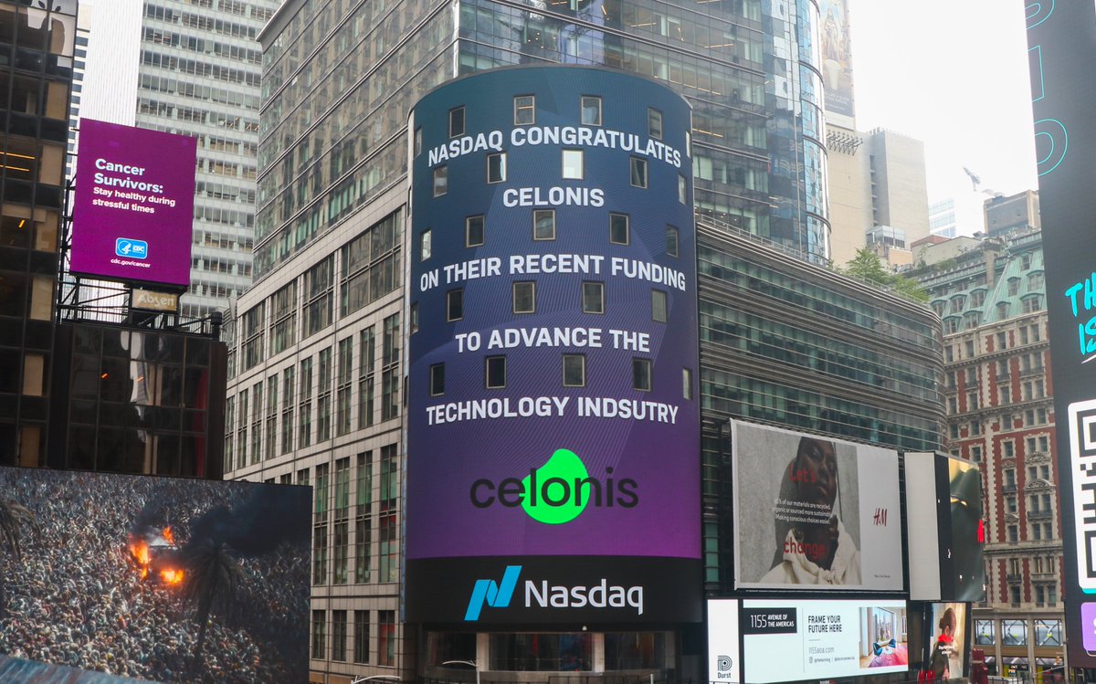 alexanderrinke's tweet image. This is so cool - thank you @Nasdaq! Wish I could have been in NYC to see it live....
This has been such a fun and exciting week @Celonis!

#TheBestTeamWins #ExecutionManagement