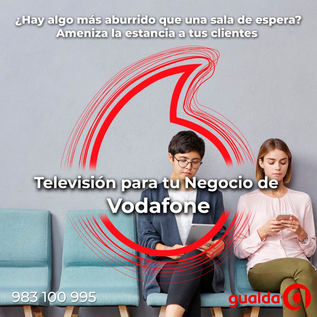 GualdaCom's tweet photo. ¿Hay algo más aburrido que una sala de espera? Silencio incómodo y minutos eternos…
Ameniza la estancia de tus clientes con Televisión para tu Negocio de Vodafone: FOX, COSMO, Disney, National Geographic, VIAJAR, MTV, CNN,… más de 80 canales HD
¿Dónde vas a disfrutarla tú? https://t.co/pFHaeO5pLf