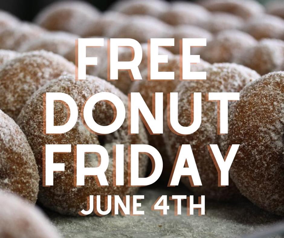 RogersOrchards's tweet photo. Today is #NationalDonutDay 🎉🎉
Join us today for FREE DONUT FRIDAY at our Shuttle Meadow location, 336 Long Bottom Road, Southington.
Donut SALE:
"Cheaper By The Dozen" - Friday-Sunday only!
1/2 doz ➡️ $5.49
1 doz ➡️ $6.99

 #CTeats #CTvisit #southington #CTfarms https://t.co/4E48y15HQo