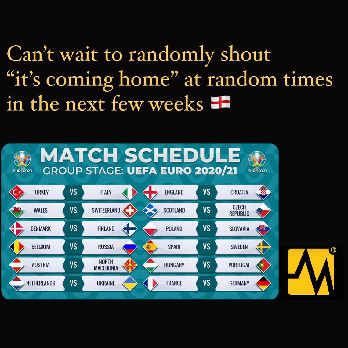 McrPulse's tweet image. “It’s coming home!!!!!” 🎵 

#euros2021 #englandfootball #whoseready #summer2021 #comeonengland⚽️