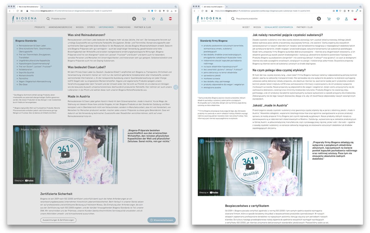 inStudioDe's tweet photo. DE→PL transcreation of website content: e-commerce website of an Austrian manufacturer of micronutrient products. Tools used: SDL Trados Studio 2019, MS Word 2019. https://t.co/Yt6cVZgXgt