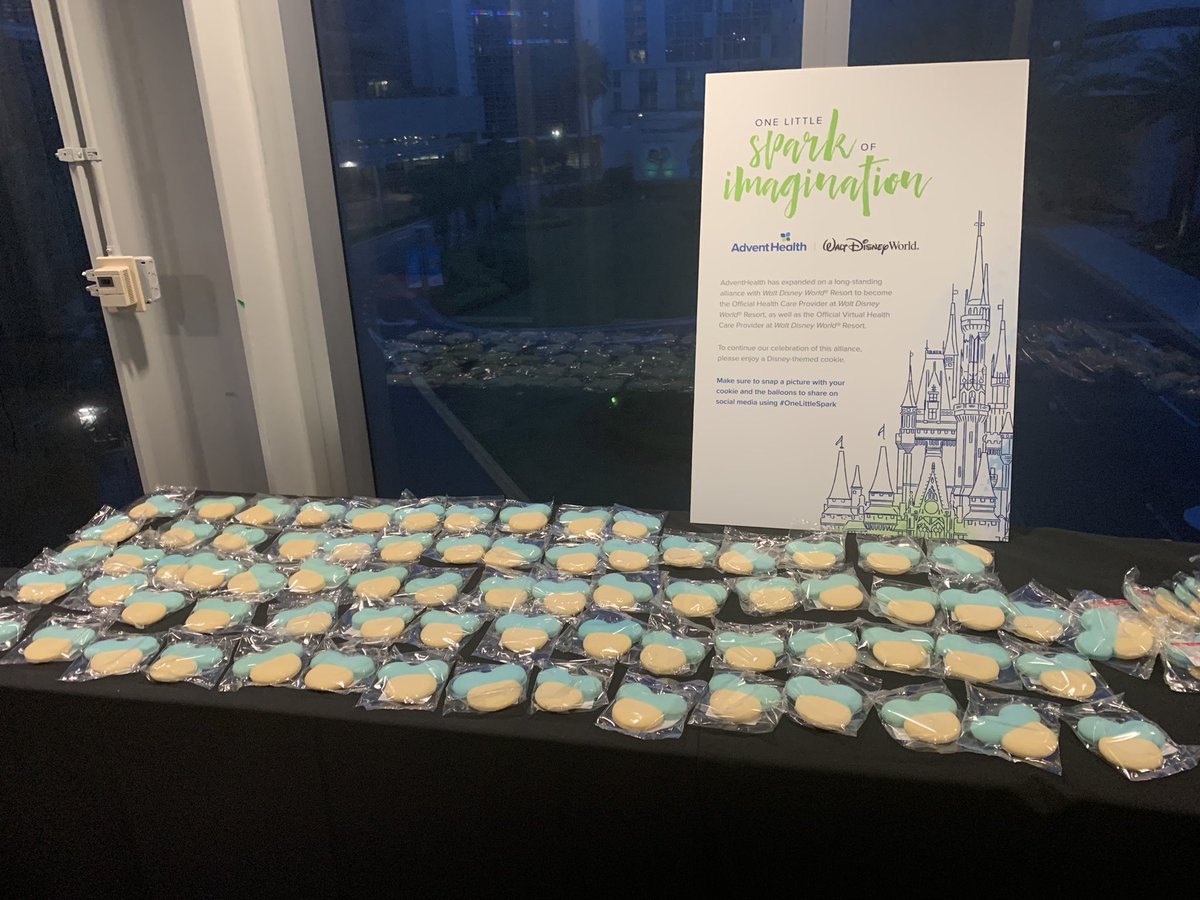 AHRobDeininger's tweet photo. A great morning celebrating our @AdventHealthCFL team and our partnership with @Disney #cookiesforall #onelittlespark https://t.co/KQtvYYsdIj