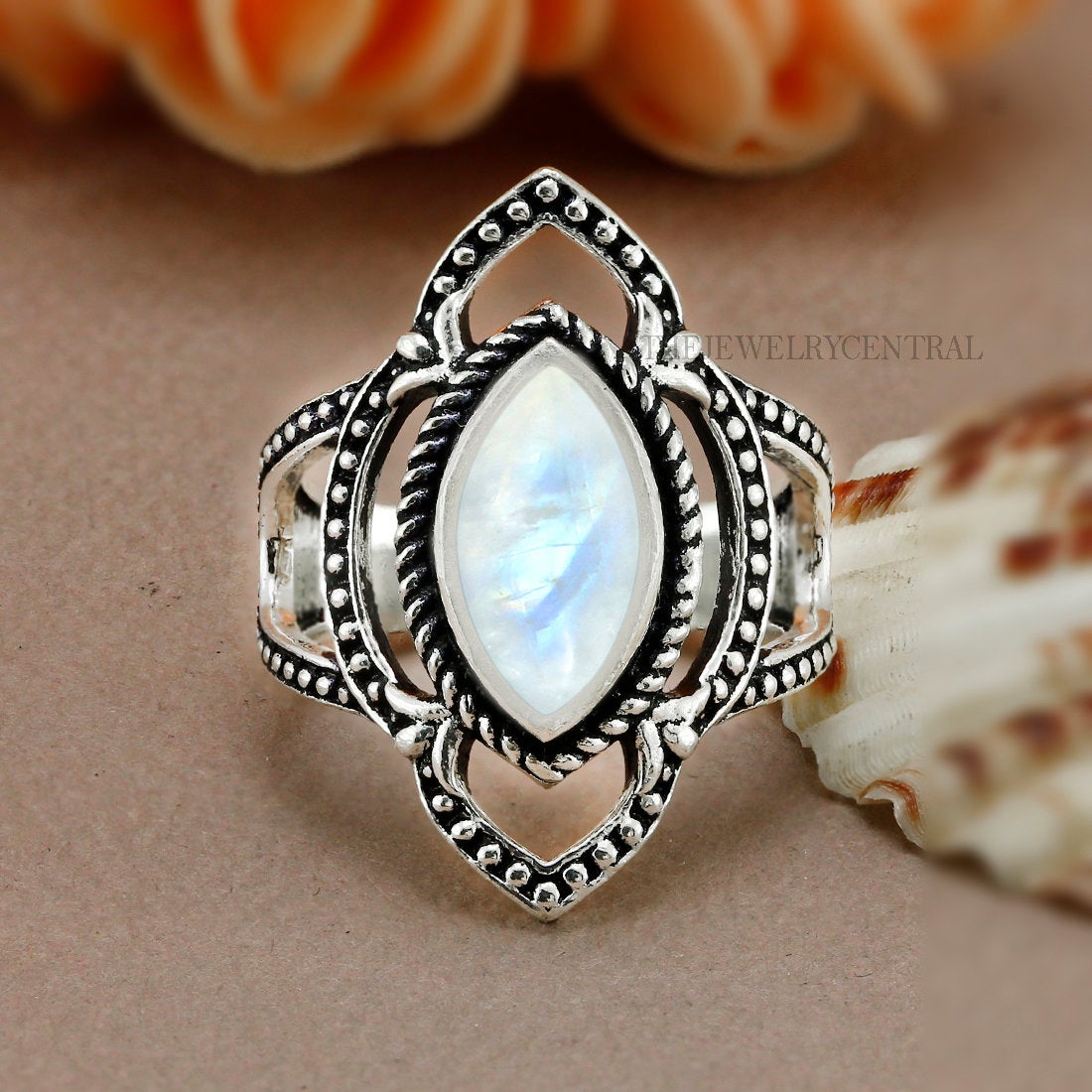 Excited to share the latest addition to my #etsy shop: Natural Rainbow Moonstone Ring, Blue Fire Moonstone Ring, 925 Sterling Silver Ring, Boho Ring, Statement Silver Ring, Handmade Ring, Gift etsy.me/3uKqoAo #silver #no #amethyst #unisexadults #yes #stone #bez