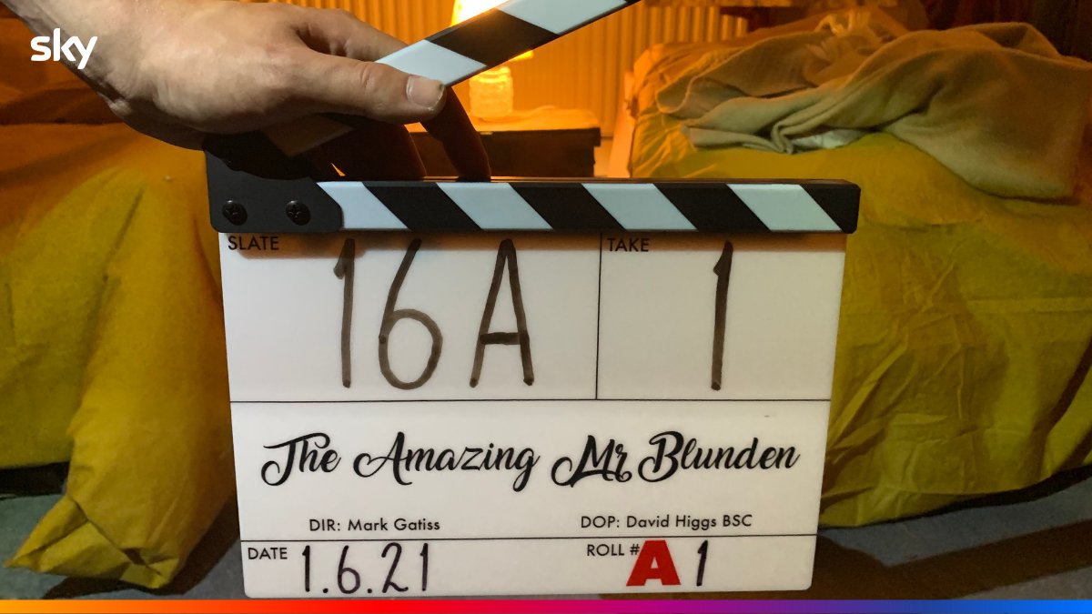 Cameras are rolling on The Amazing Mr Blunden coming to Sky this Christmas!

Written, directed and starring <a href="/Markgatiss/">Mark Gatiss 💙</a> 
Also starring @SimonCallow and Tamsin Grieg