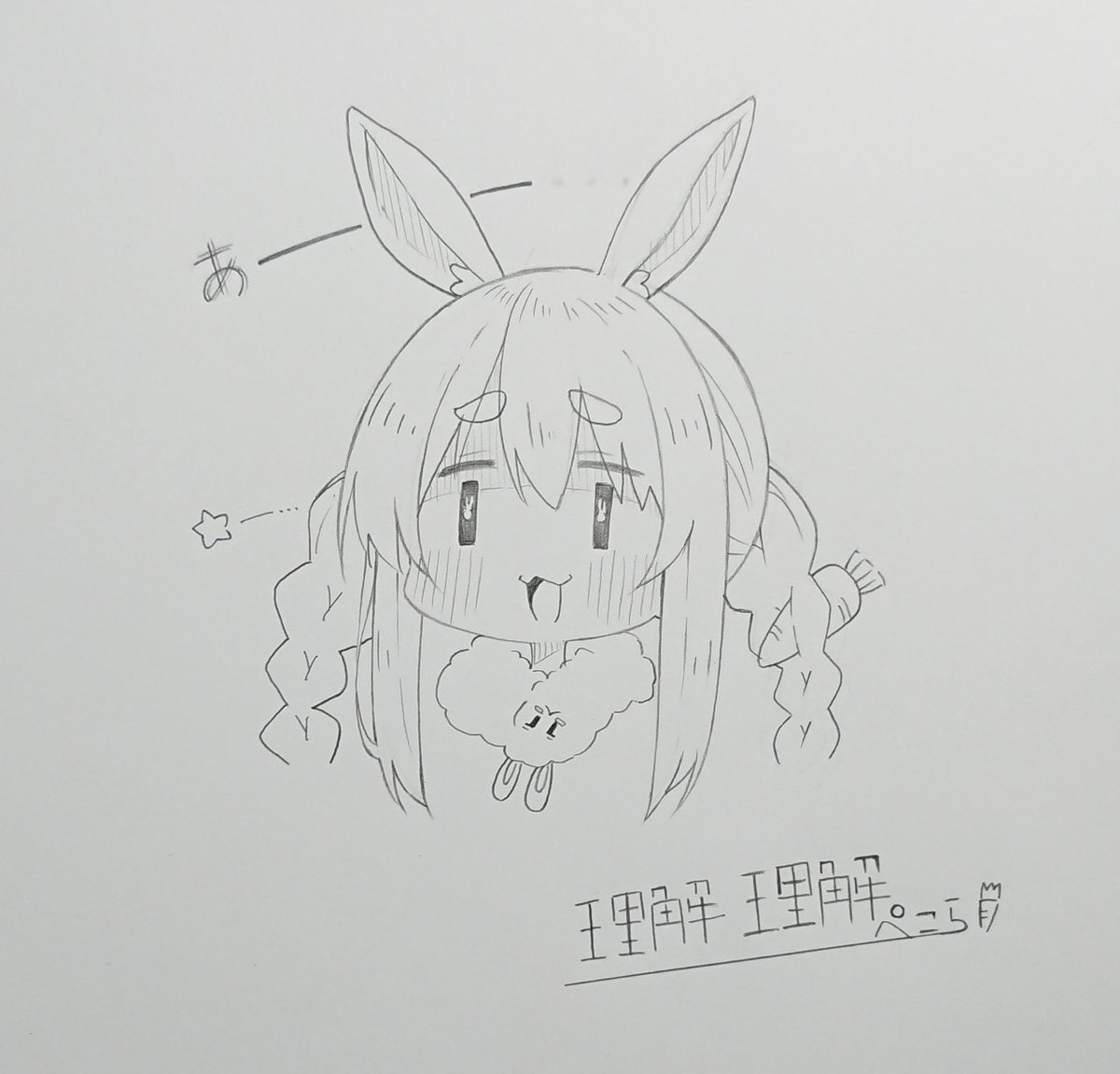 完全に全てを理解したぺこらちゃん落書きです(*≧∀≦*)👍✨ 