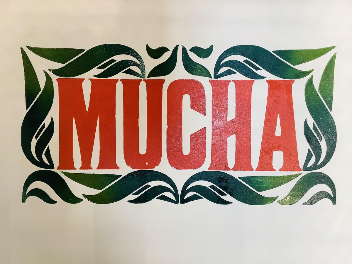 1st year graphics student Amy Hill's letterpress print <a href="/artdesignbsu/">artdesignbsu (Adele)</a>