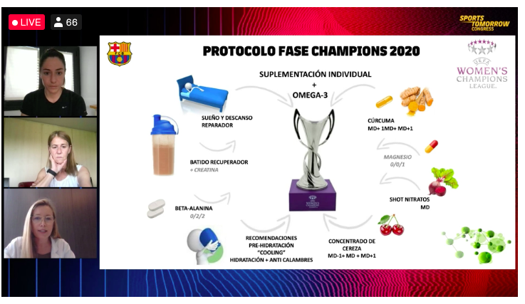 BarcaInnoHub's tweet photo. Yesterday we had a fantastic webinar on Nutrition with @FCBarcelona nutritionists who interviewed @FCBfemeni captain @losada_vicky. This was in warm up for Sports Tomorrow Congress, our international sports conference in November. #STC21 ➡️https://t.co/FQEMq9insQ @MireiaPorta https://t.co/aHMXnNuwAU