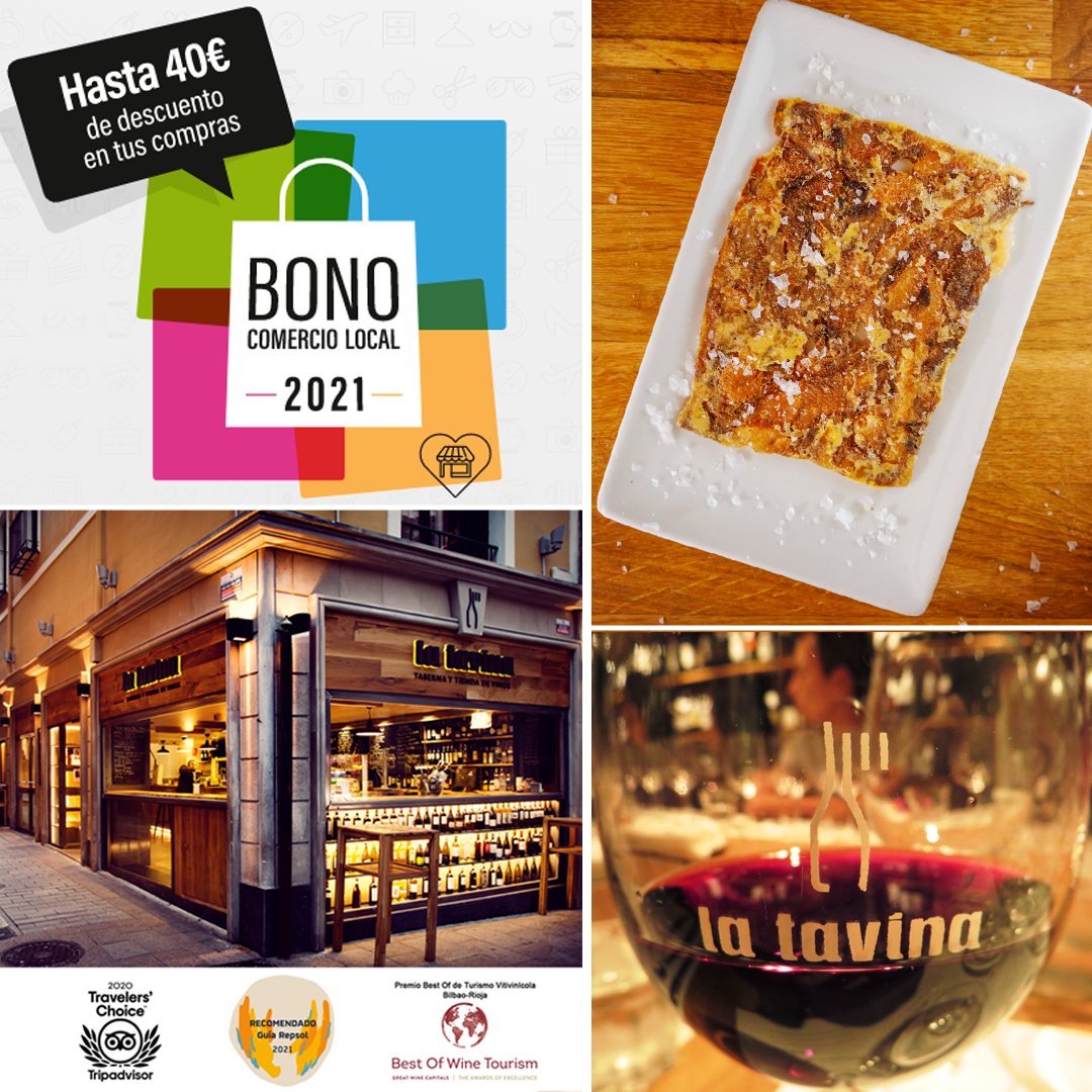 latavina's tweet photo. Al realizar tus compras con los #bonoscomercio recibirás también un bono hostelería con descuentos de hasta 20€. En #latavina somos establecimiento adherido así que…te esperamos! #restaurante #bardepinchos #vinoteca #bonosfer #bonoslogroño. https://t.co/hAUemKUReX https://t.co/bKSJxLzsjL