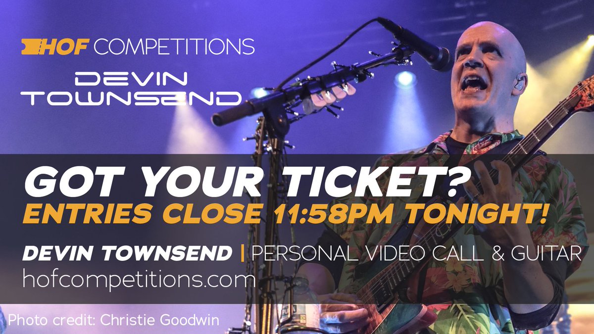 HOFComps's tweet image. FINAL CALL TO WIN VIDEO CALL WITH DEVIN TOWNSEND &amp;amp; HIS SIGNATURE FRAMUS STORMBENDER GUITAR!

Entries close at 11:58 TONIGHT! Head over to hofcompetitions.com to enter!

#Framus #Stormbender #guitar #guitarist #music #guitarplayer #guitarsolo #musician #win #competition