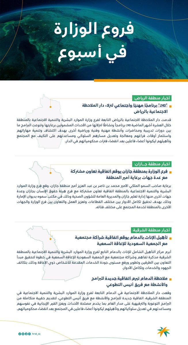وزارة الموارد البشرية والتنمية الاجتماعية tweet media