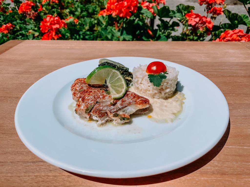 vanessa___dc's tweet photo. Aujourd’hui on éveille nos papilles avec un houmous maison et un poisson frais et sa déclinaison en texture au Château de la Brague @antibes_jlp ! Un régal ! #ehpad #faitmaison #bienmanger 
📸@DermengiuMarian https://t.co/EiECWikG6s