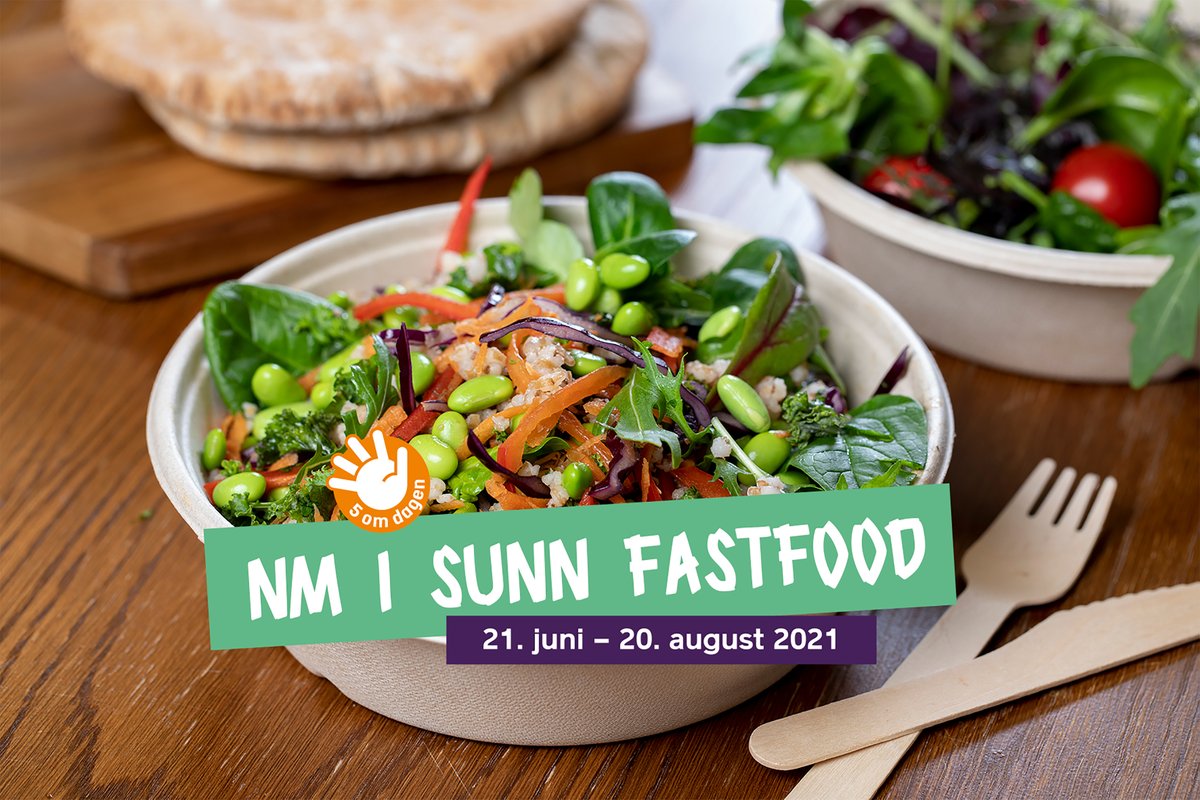 Serverer du mat til reisende folk? Da bør du bli med på konkurransen NM i sunn fastfood. Konkurranseperioden er i skolens sommerferie, når ekstra mange familier er underveis. Sunn takeaway-mat er noe stadig flere kunder ønsker seg. Les mer bit.ly/3cjOV8X