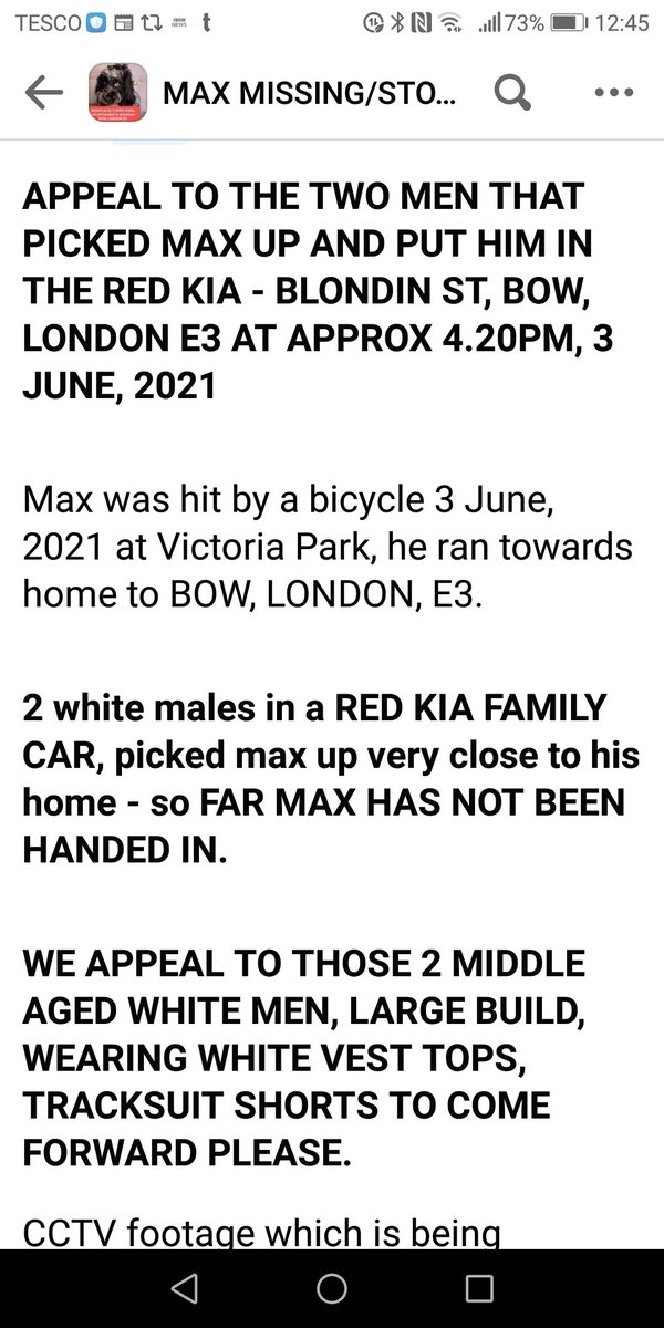 joannew0112's tweet photo. @CrimeLdn pls share, owners are appealing for help to #FindMax he was seen being picked up outside his home Blondin St, Bow #London E3 2 males picked him up and put him in Red Kia 3 June approx 4.20 pm and drove off. https://t.co/IjXHLvvidB https://t.co/UZ8uorN5Lo