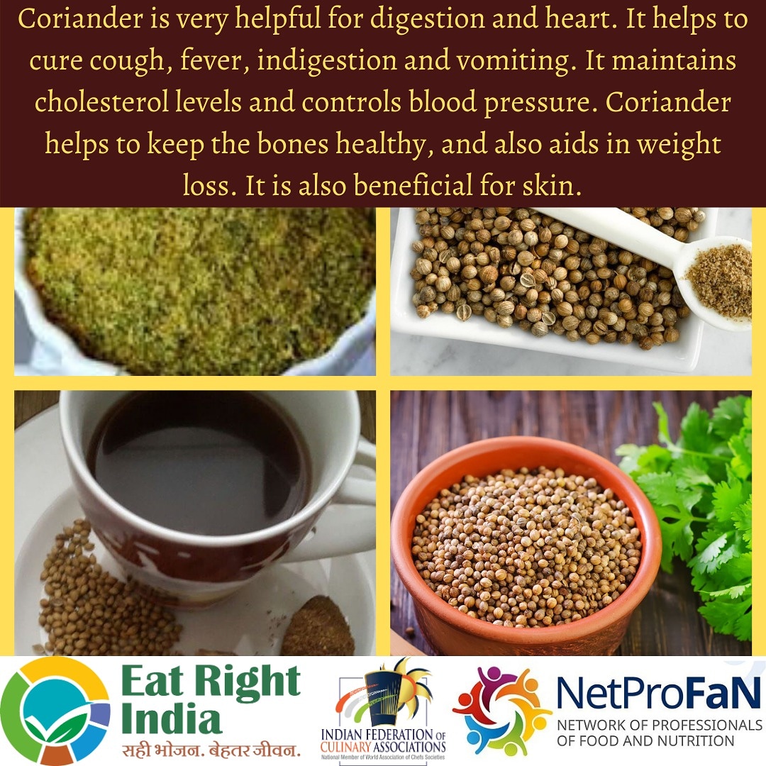 IfcaIndia's tweet photo. Benefits of coriander.
#Netprofan #netprofanIndia #netprofantamilnadu #netprofanchennai #eatrightIndia #eatrightchennai #fssaiIndia #IFCA #coriander #healthbenefitsofcoriander #improvesdigestion #reducesskininflammation #controlsdiabetes #reducescholestrol . https://t.co/Pfkq20rIXU