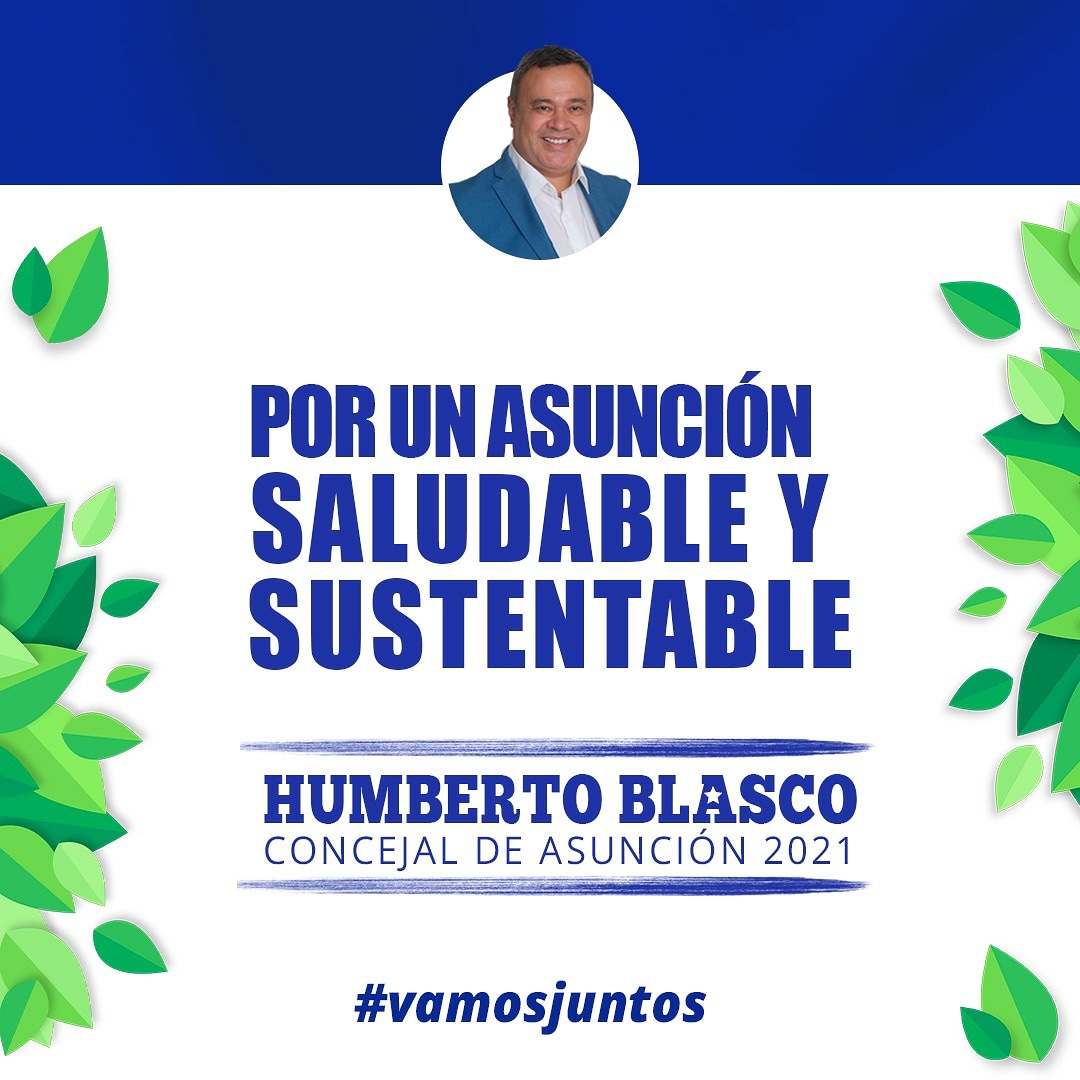 BlascoHumberto's tweet photo. ASUNCIÓN SALUDABLE Y SUSTENTABLE ����

Por la habilitación de espacios verdes de uso y disfrute público, plazas, calles, barrios limpios y ordenados, adaptados al nuevo modo covid de vivir. 

#blascoconcejal2021 
#Lista2 #opcion10 
#CompromisoYResponsabilidad 
#vamosjuntos https://t.co/Q7pS1TfVAh