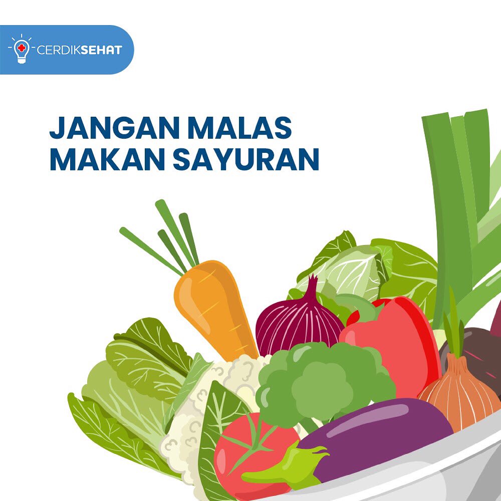 cerdiksehat's tweet photo. Halo Gen Sehat!
Kamu tau nggak sih jika tubuhmu kurang mengkonsumsi sayur bisa berdampak buruk loh!

Nah, mulai sekarang Gen Sehat jangan malas untuk mengkonsumsi sayur ya!

#GenSehat #GenerasiCerdik #CerdikSehat #Sehat #TubuhSehat #TipsSehat #HidupSehat https://t.co/WMBXH65Ebk