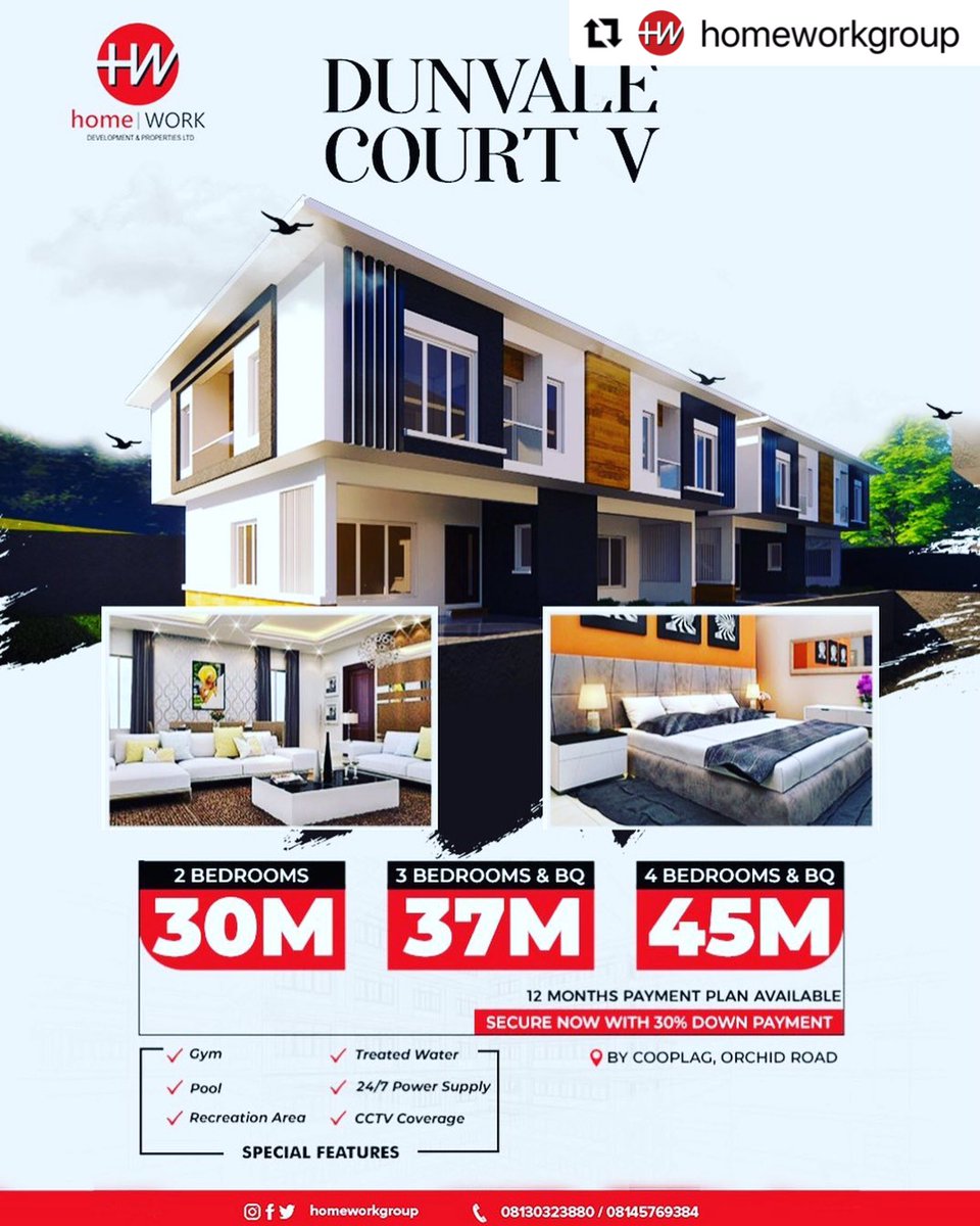 Buy2LetNg's tweet photo. Introducing the Dunvale Court V in partnership with @homeworkgroup

Dunvale Court V is set to be our biggest estate, spanning over 1 hectare of land along Orchid Road, lekki, beside the famous Cooplag Estate

To invest, visit https://t.co/Rw9NuThQCL

#invest https://t.co/73ZSPa3jiH