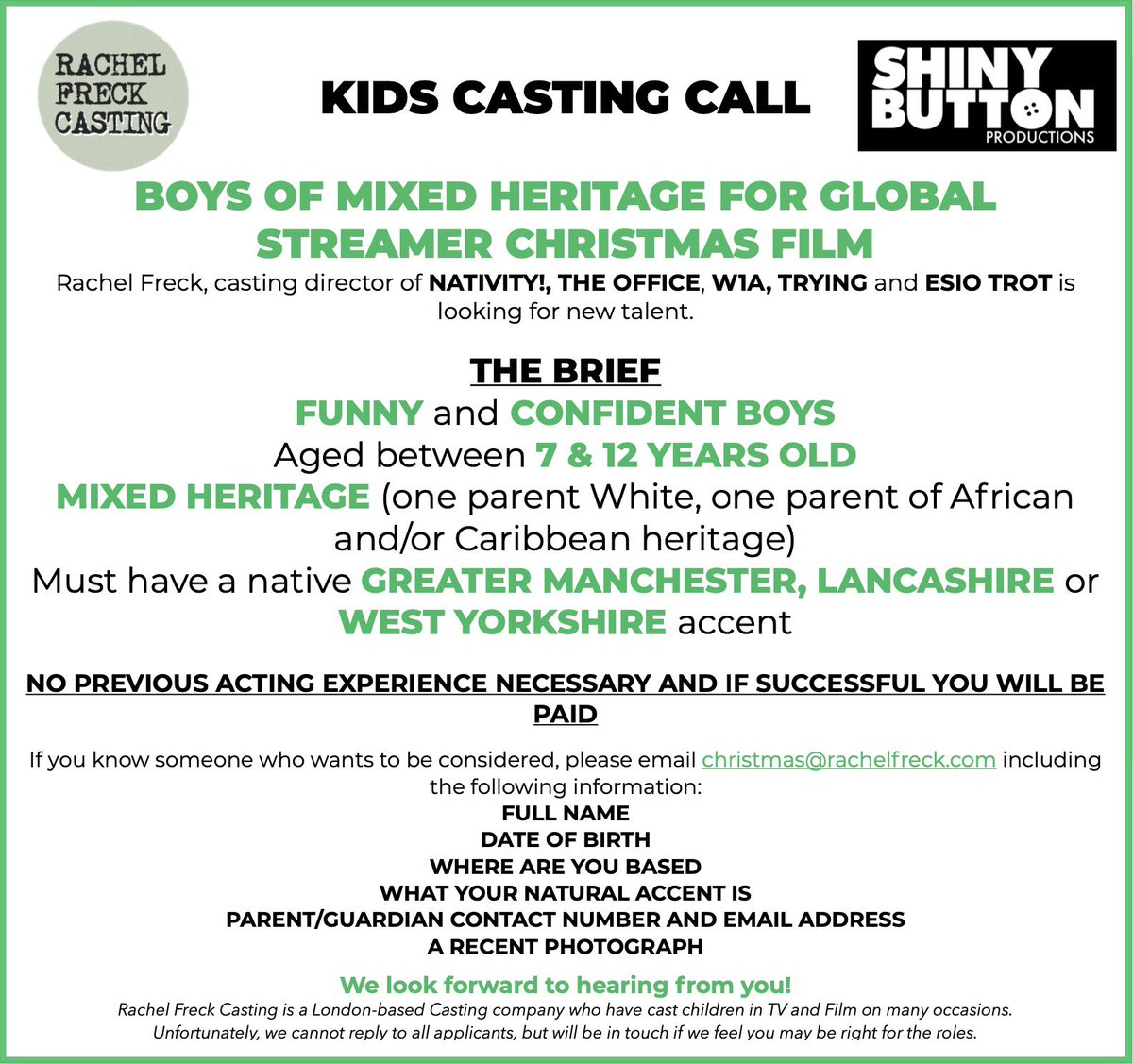 Rachel Freck Casting CDG tweet media