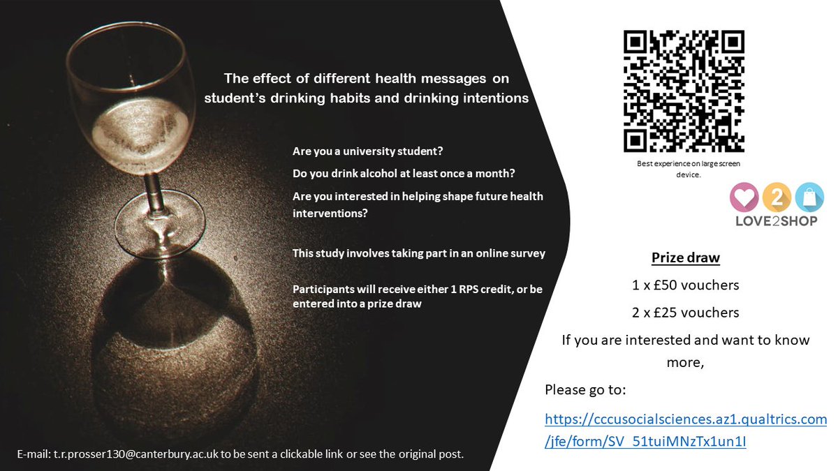 Hi everyone, I am launching my final study for my thesis! If you know any students who would be interested in taking part, please share with them.
Ph.D. students can take part!

Any help would be greatly appreciated!

#phdchat #AcademicTwitter