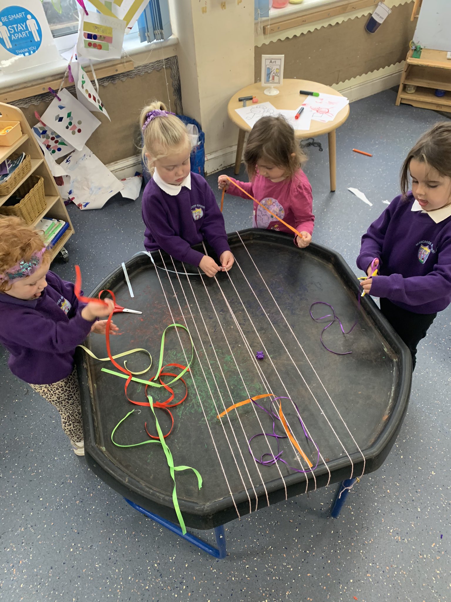 Beancross ELC on X: 🍓 Strawberries 🍓 This week we've been developing our  fine skills through threading and weaving in our tuff tray. We were using  our fine motor skills to create