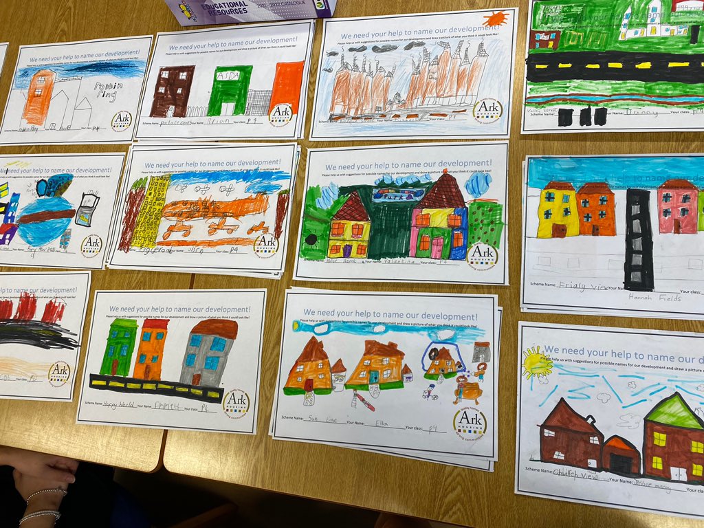 arkhousing's tweet photo. We got to spend the morning at St Malachys Primary School in Armagh were the pupils took part in a competition to come up with some name suggestions for our Housing For All Scheme in Ogle Street, Armagh #arkhousing #housingforall #stmalachysprimaryschool #competition https://t.co/VxoIOjXJIz