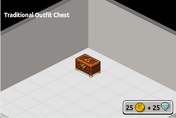 Puhekupla's tweet photo. 🔴 Traditional Outfit Chest
Release date: next week
Price: 25 credits + 25 diamonds

More info: https://t.co/hXYE2yZ62B

#Habbo

https://t.co/CXYHRu9RTF https://t.co/LH0GGfck5k