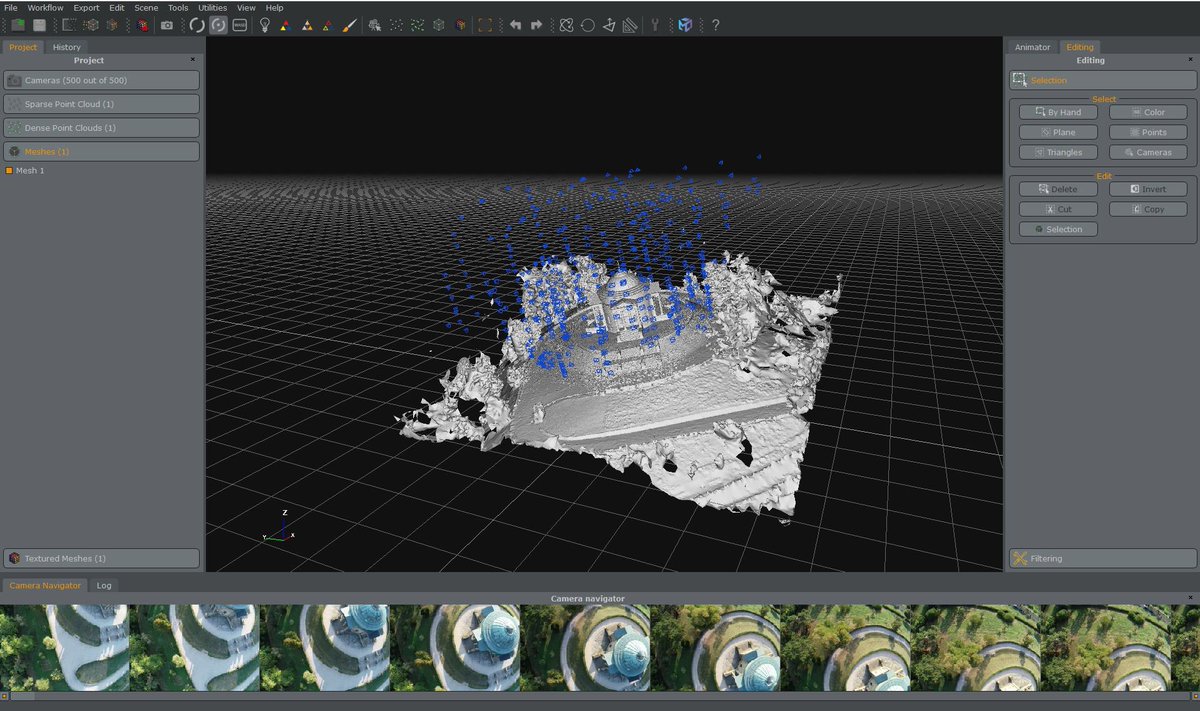 Photogrammetry for the efficient reconstruction of the burial chapel on the Württemberg. On the reverse of the medal, the burial chapel on the Württemberg is depicted. The motif was created by photogrammetry using drone images in cooperation with ifp. mintbw.de/produkt/koenig…
