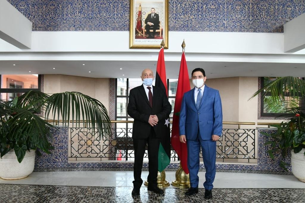 وزير الخارجية المغربي ناصر بوريطة يُجري مباحثات مع فخامة رئيس مجلس النواب المستشار عقيلة صالح