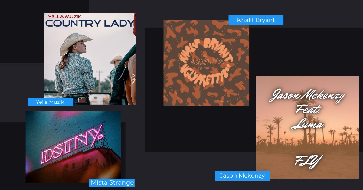 Music_Gateway's tweet photo. Craving that buzz you can only get from listening to brand new #music? Check out our #ReleasesOfTheWeek! π
Check out tracks from @mistastrange1 @Yella_Muzik @prince_leafy and @jasonmckenzy out NOW on @Spotify π₯
Check out all our artists here: https://t.co/IXwheFSXox https://t.co/DGT4STQjA0