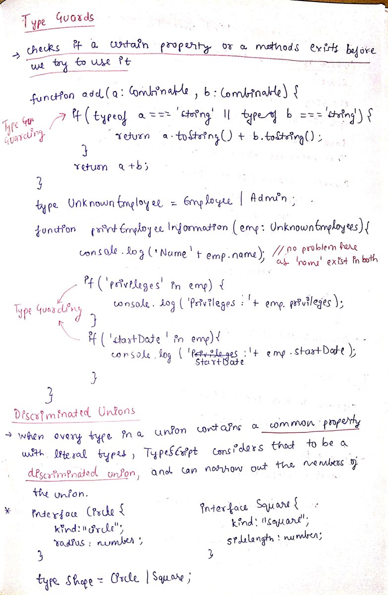 thesavvycoder's tweet image. #Day4 of #30DaysOfTypeScript Challenge
Learnt Advanced Types in TypeScript.
Going strong.✌️✌️
Follow me here: github.com/tarunsinghdev/…
Today's Notes : 👇👇